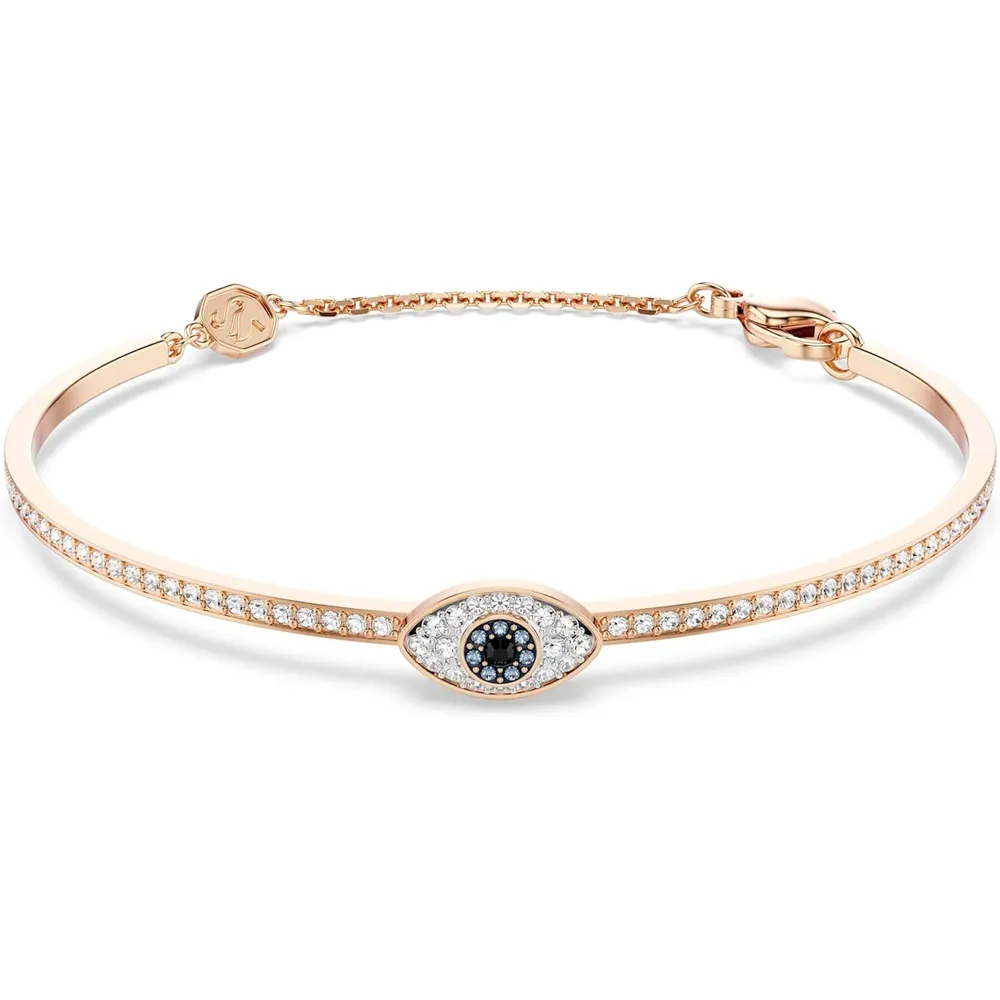 SWAROVSKI PULSERA BANGLE OJO TURCO SYMBOLICA ACABADO ORO ROSA PARA MUJER | ORO ROSA