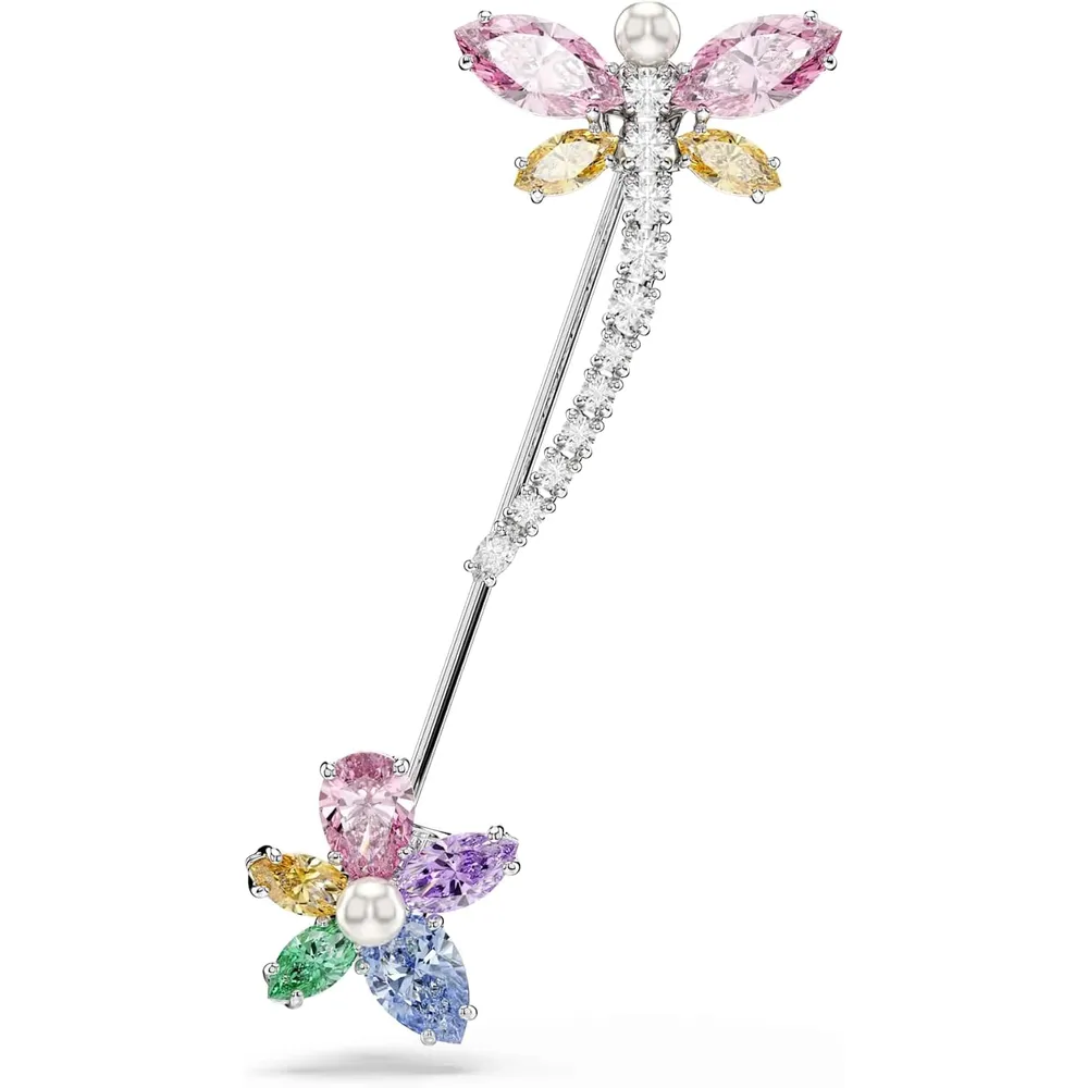 SWAROVSKI BROCHE LIBÉLULA ACABADO RODIO PARA MUJER | MULTICOLOR