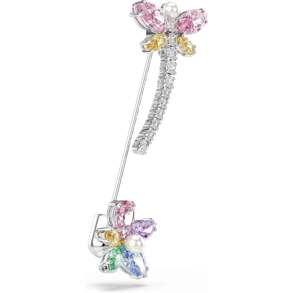 SWAROVSKI BROCHE LIBÉLULA ACABADO RODIO PARA MUJER | MULTICOLOR