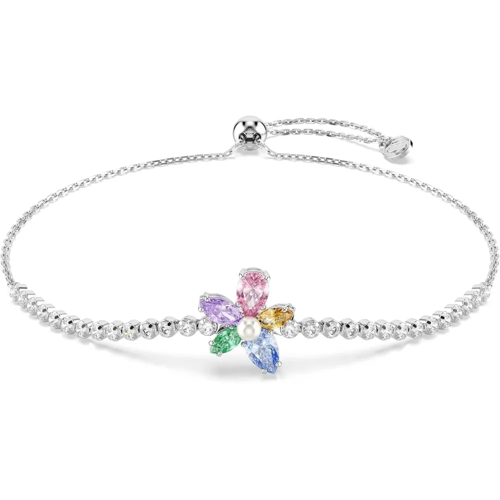 SWAROVSKI PULSERA FLOR SILVESTRE ACABADO RODIO PARA MUJER | MULTICOLOR