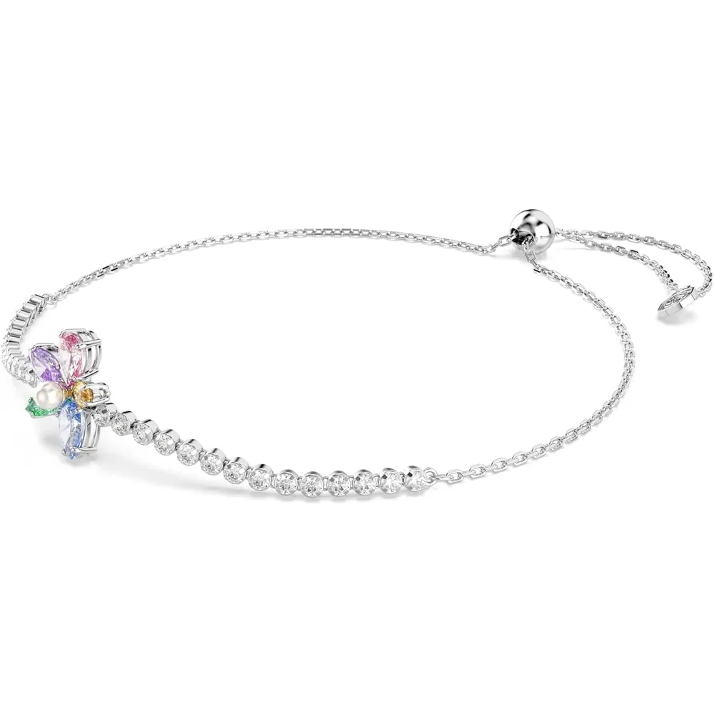 SWAROVSKI PULSERA FLOR SILVESTRE ACABADO RODIO PARA MUJER | MULTICOLOR