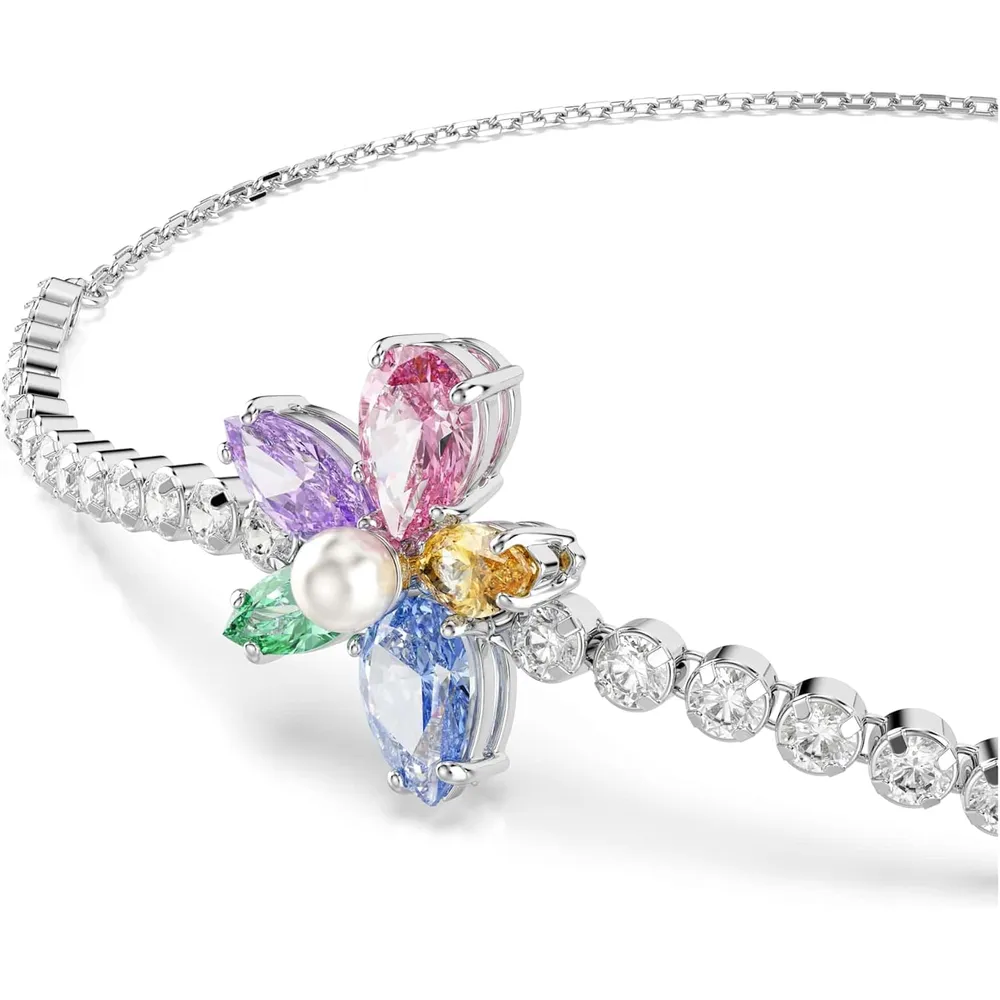 SWAROVSKI PULSERA FLOR SILVESTRE ACABADO RODIO PARA MUJER | MULTICOLOR