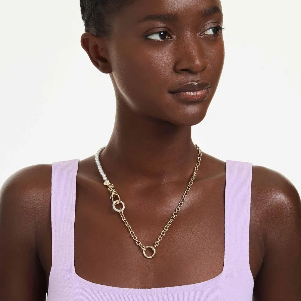 SWAROVSKI COLLAR SS26 PARA MUJER | BLANCO/DORADO