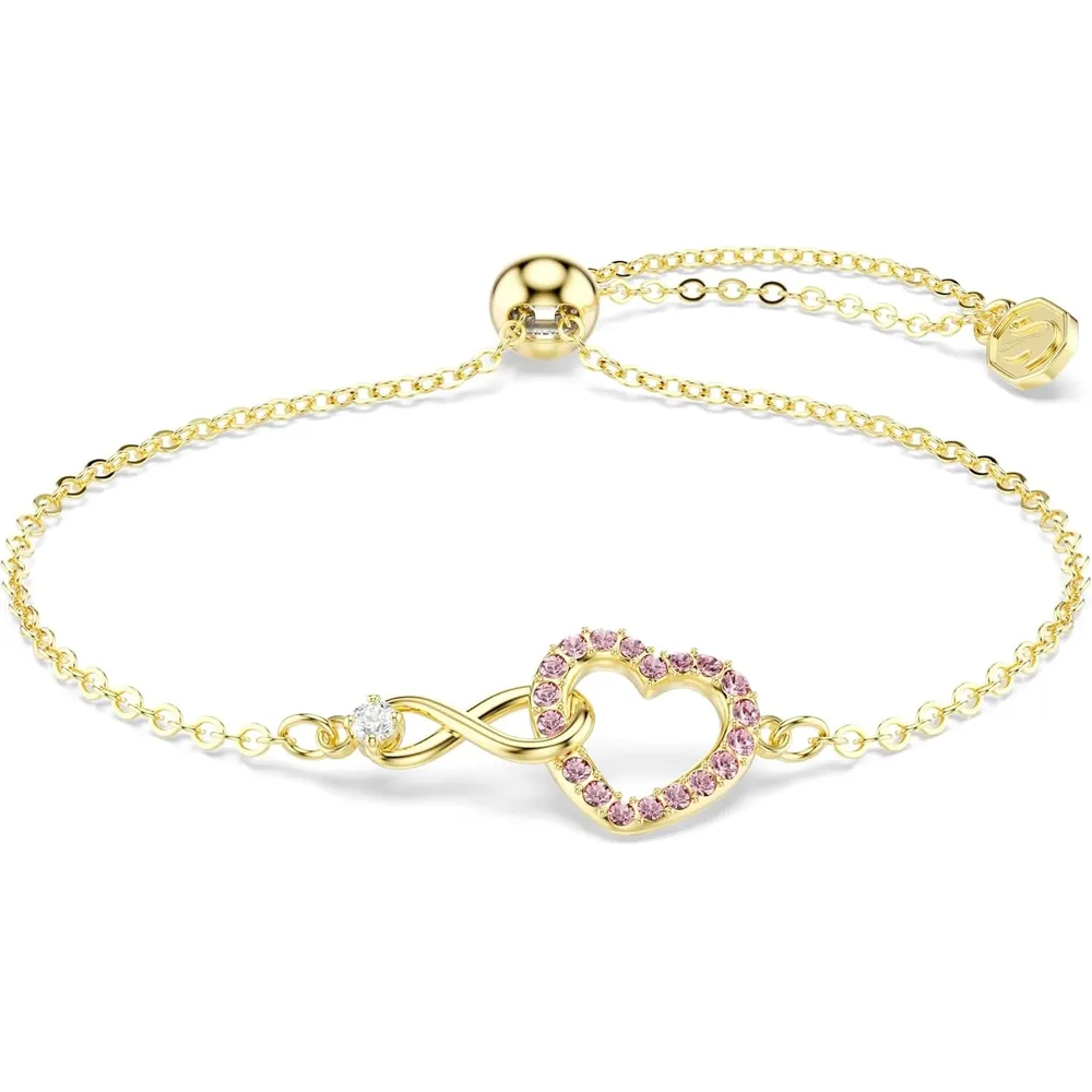 SWAROVSKI PULSERA CORAZÓN INFINITO ACABADO ORO PARA MUJER | DORADO