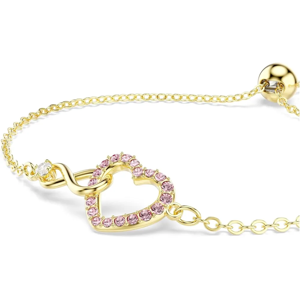 SWAROVSKI PULSERA CORAZÓN INFINITO ACABADO ORO PARA MUJER | DORADO