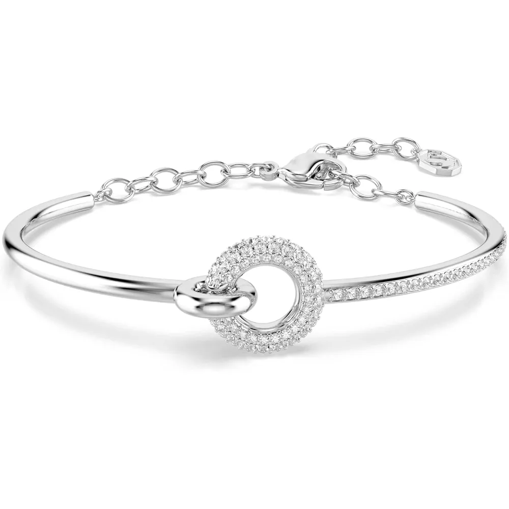 SWAROVSKI PULSERA BANGLE PAVÉ DEXTERA ACABADO RODIO PARA MUJER | PLATEADO