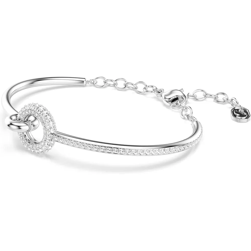 SWAROVSKI PULSERA BANGLE PAVÉ DEXTERA ACABADO RODIO PARA MUJER | PLATEADO