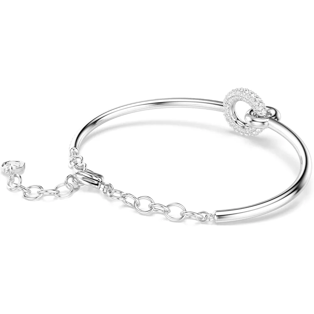 SWAROVSKI PULSERA BANGLE PAVÉ DEXTERA ACABADO RODIO PARA MUJER | PLATEADO