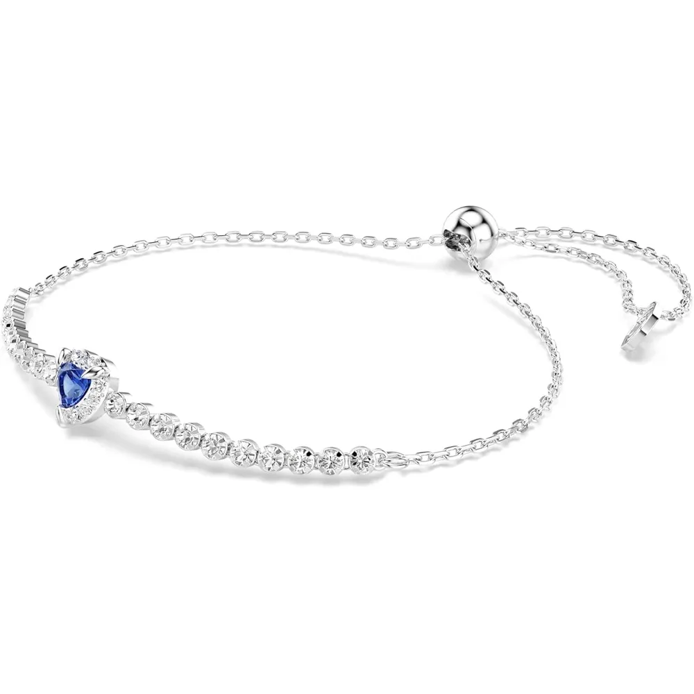 SWAROVSKI PULSERA CORAZÓN ACABADO RODIO PARA MUJER | PLATEADO/AZUL