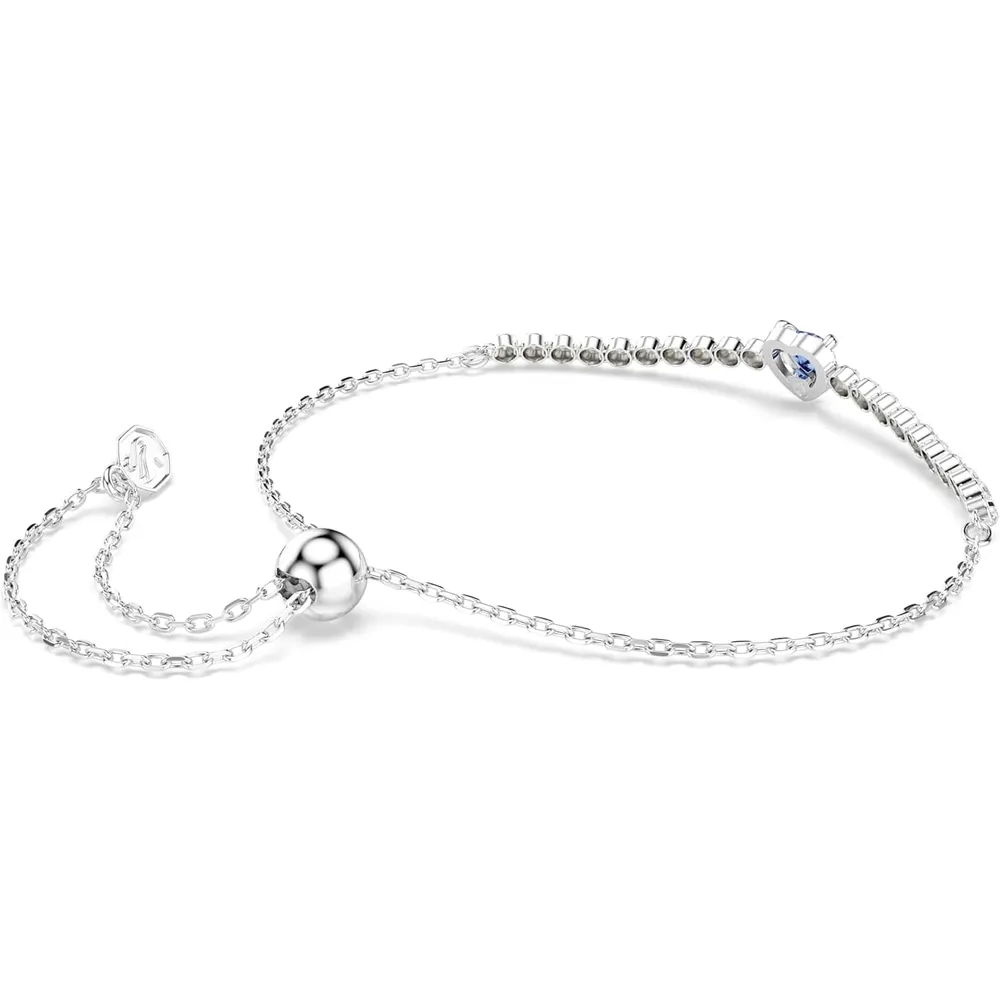 SWAROVSKI PULSERA CORAZÓN ACABADO RODIO PARA MUJER | PLATEADO/AZUL