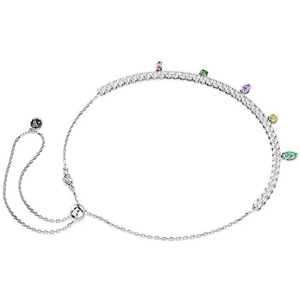 SWAROVSKI COLLAR CHOKER MULTICOLOR ACABADO RODIO PARA MUJER | MULTICOLOR
