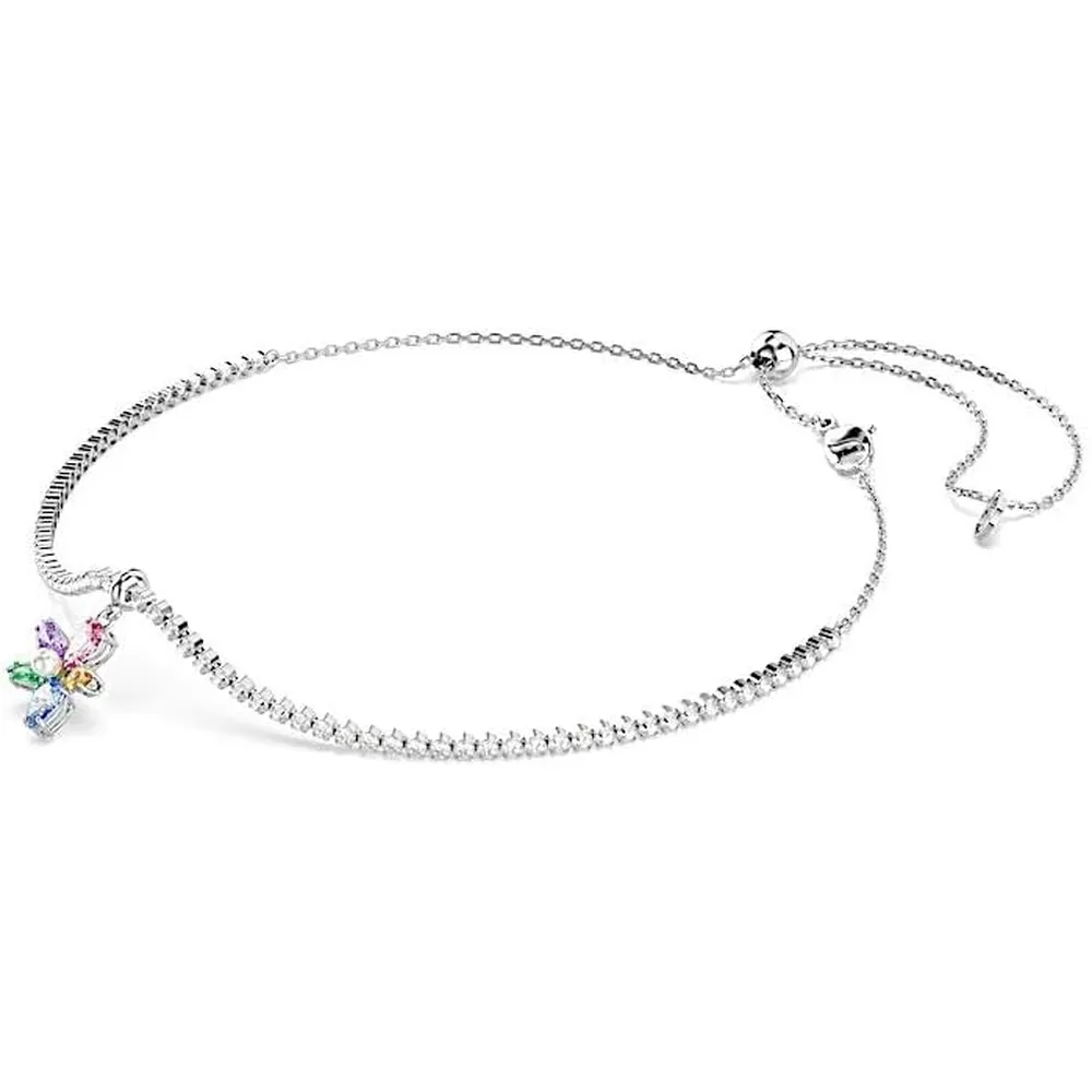 SWAROVSKI COLLAR CHOKER FLOR SILVESTRE ACABADO RODIO PARA MUJER | MULTICOLOR