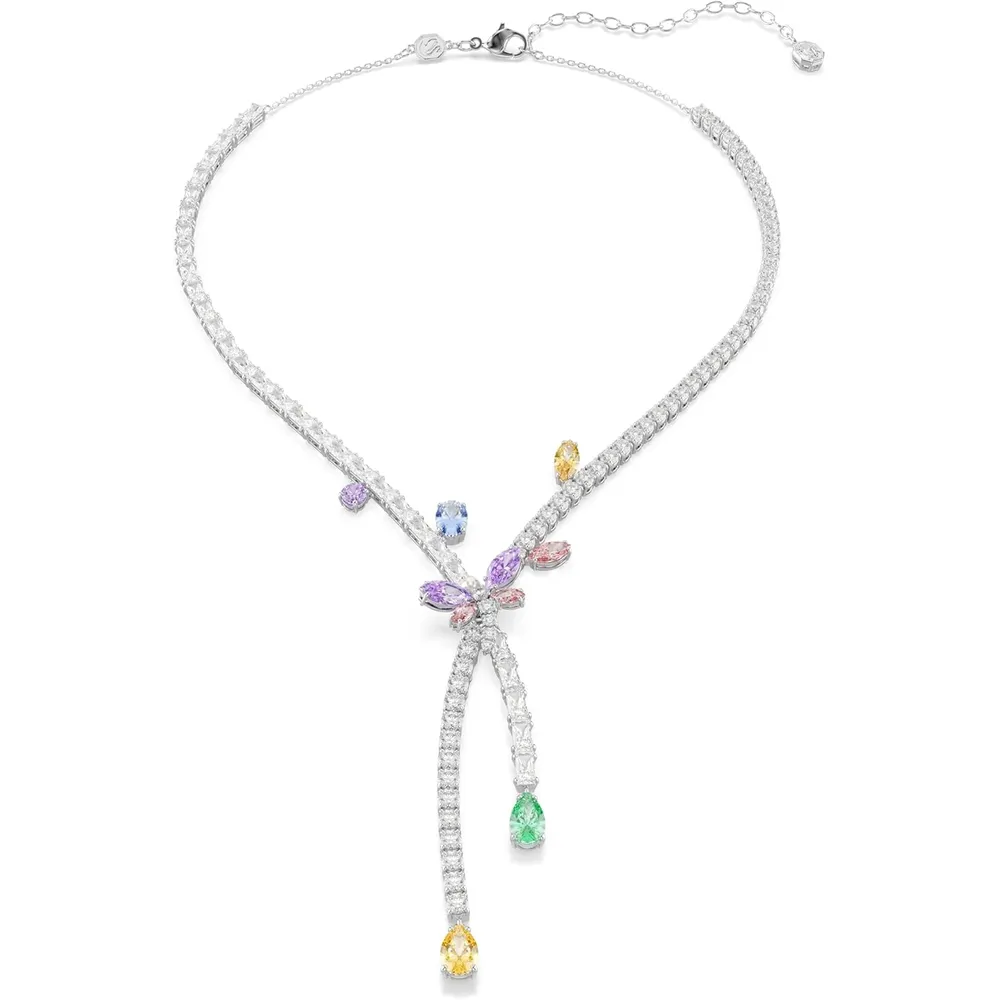SWAROVSKI ARIANA GRANDE COLLAR LIBÉLULA CRUZADO ACABADO RODIO PARA MUJER | MULTICOLOR
