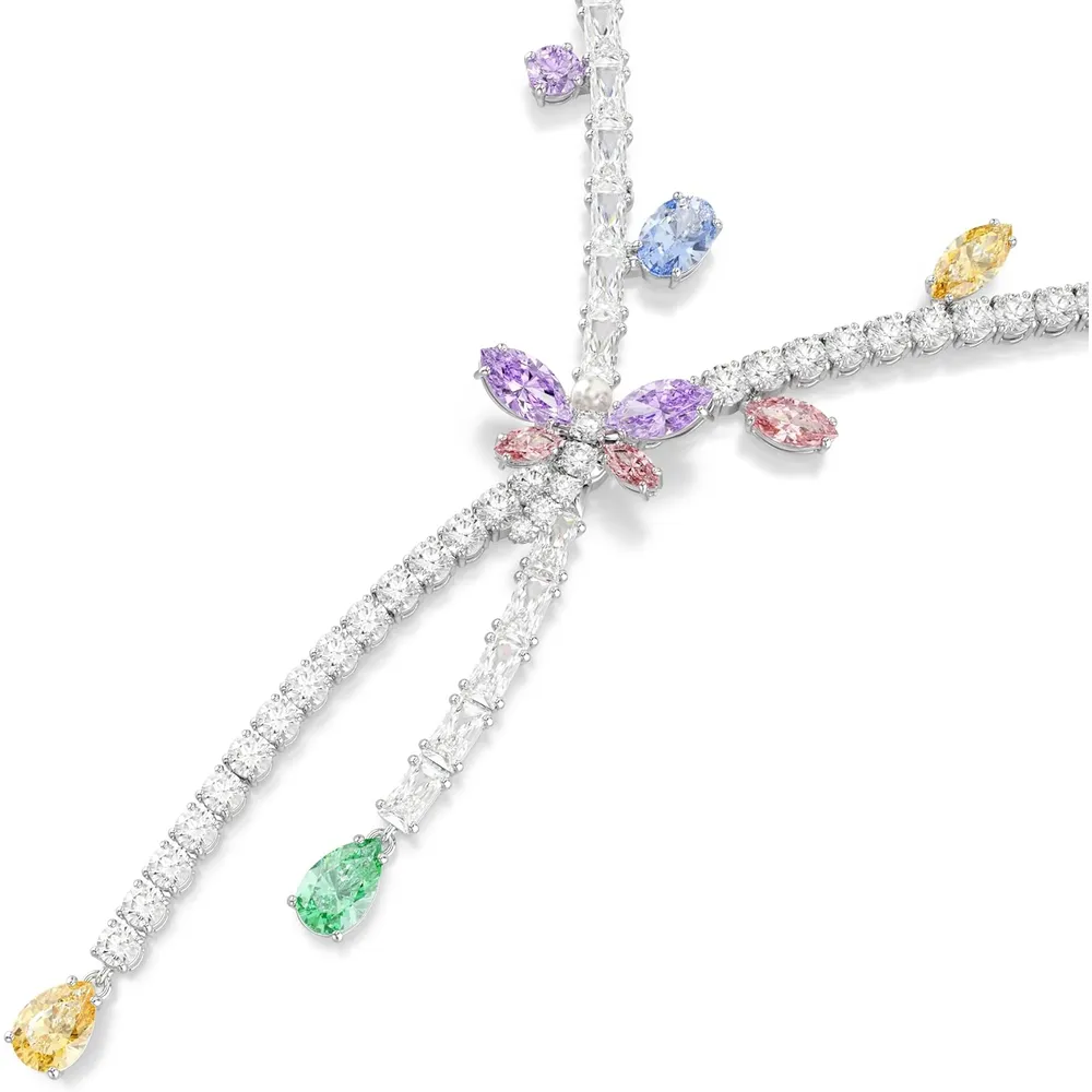 SWAROVSKI ARIANA GRANDE COLLAR LIBÉLULA CRUZADO ACABADO RODIO PARA MUJER | MULTICOLOR