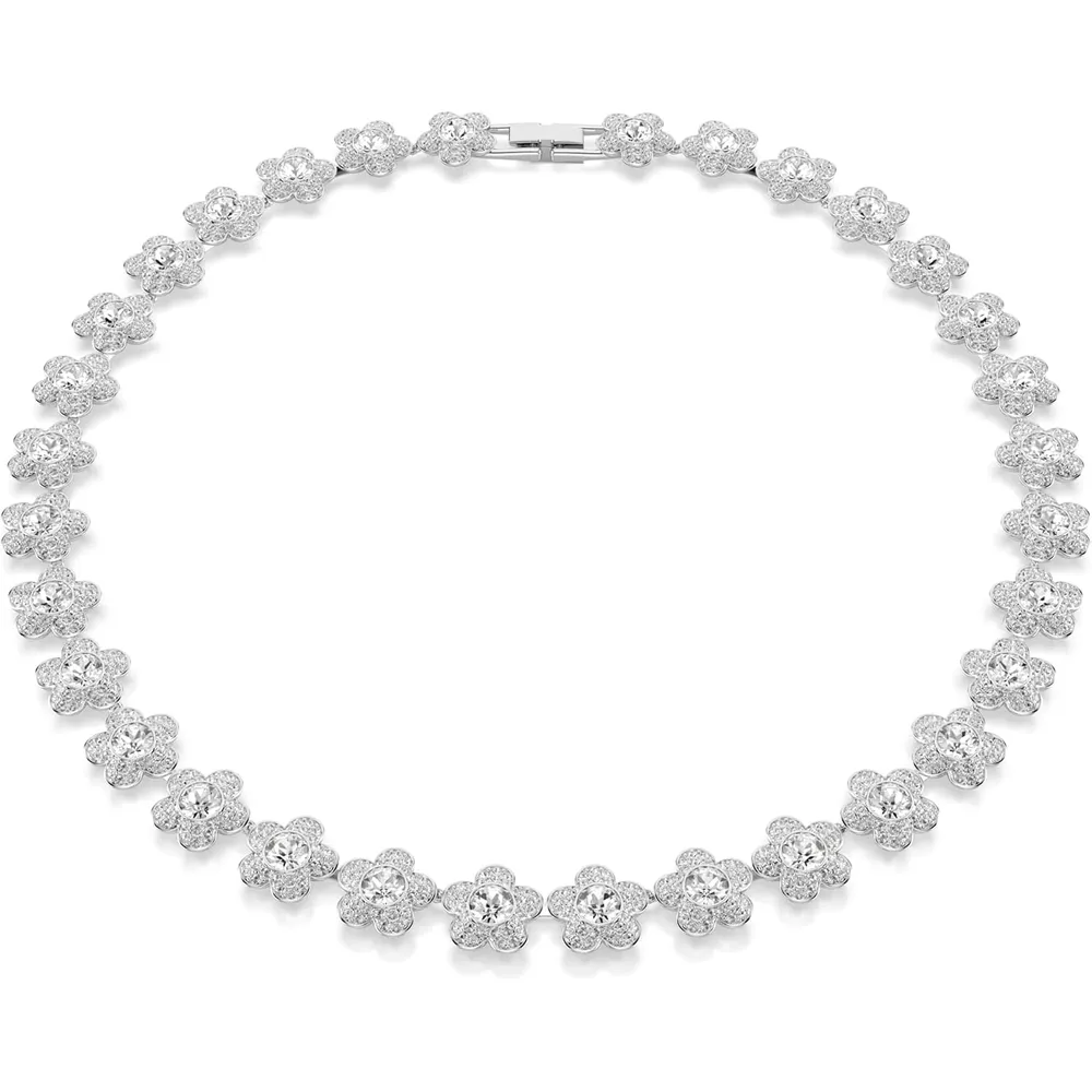 SWAROVSKI ARIANA GRANDE COLLAR FLORES ACABADO RODIO PARA MUJER | TRANSPARENTE