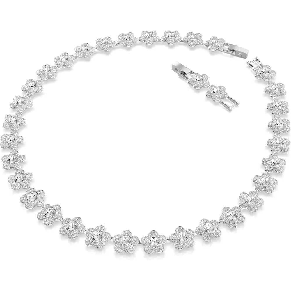 SWAROVSKI ARIANA GRANDE COLLAR FLORES ACABADO RODIO PARA MUJER | TRANSPARENTE
