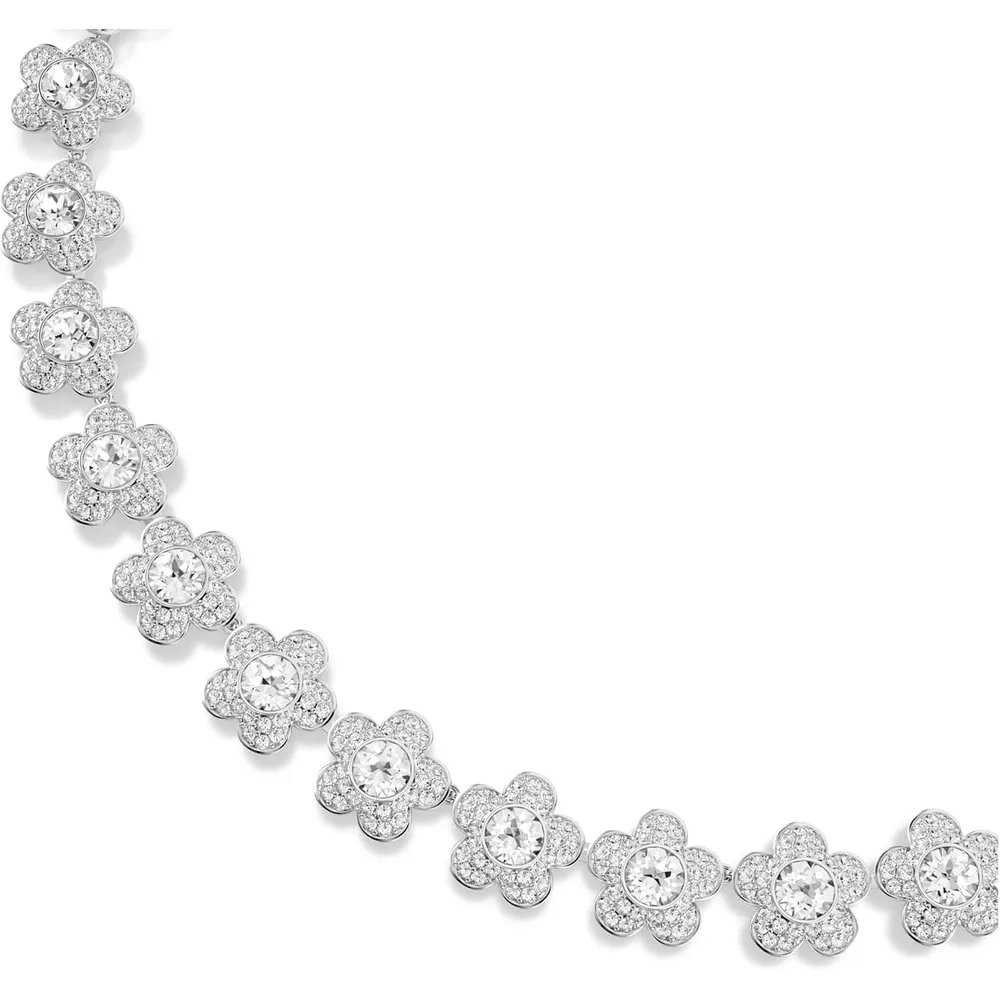 SWAROVSKI ARIANA GRANDE COLLAR FLORES ACABADO RODIO PARA MUJER | TRANSPARENTE