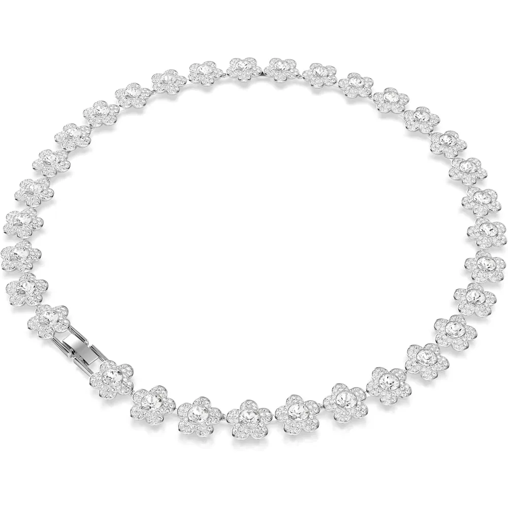 SWAROVSKI ARIANA GRANDE COLLAR FLORES ACABADO RODIO PARA MUJER | TRANSPARENTE