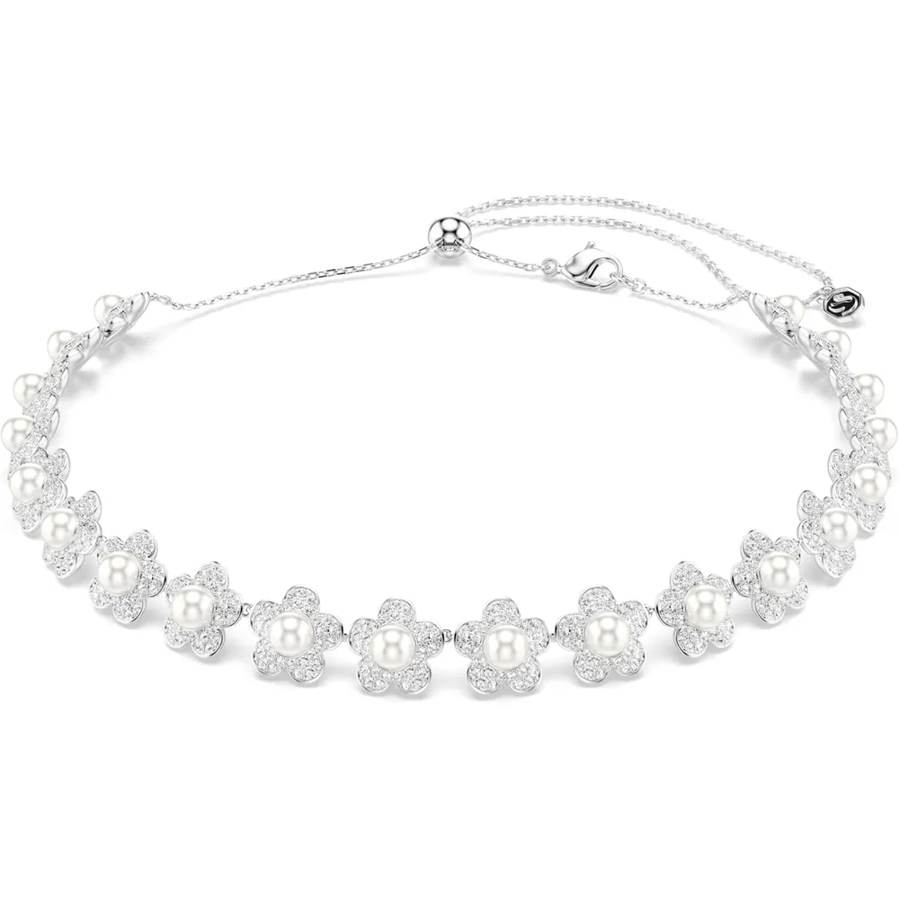 SWAROVSKI ARIANA GRANDE COLLAR FLORES PERLAS PARA MUJER | TRANSPARENTE