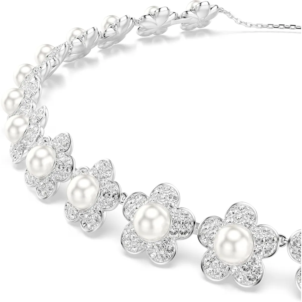 SWAROVSKI ARIANA GRANDE COLLAR FLORES PERLAS PARA MUJER | TRANSPARENTE