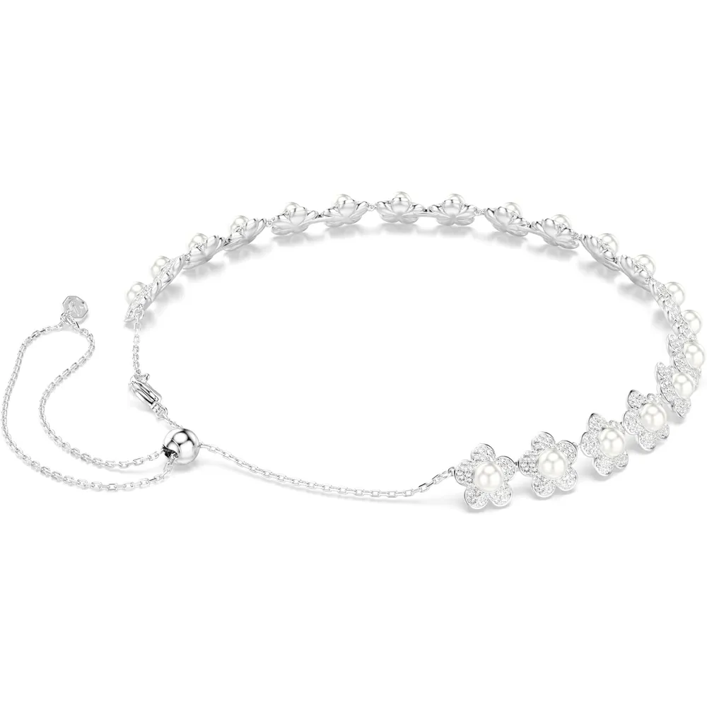 SWAROVSKI ARIANA GRANDE COLLAR FLORES PERLAS PARA MUJER | TRANSPARENTE