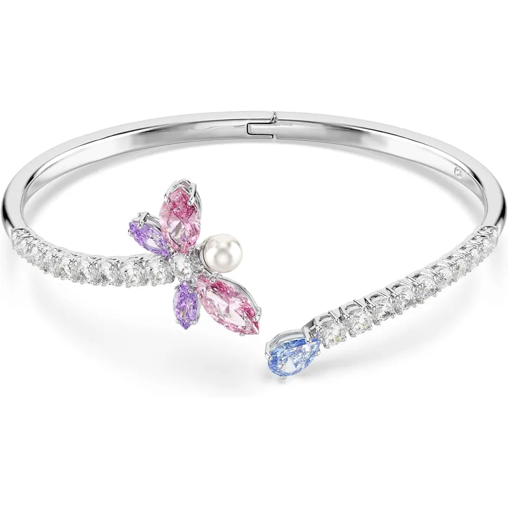 SWAROVSKI BANGLE LIBÉLULA ACABADO RODIO PARA MUJER MEDIUM | ROSA/PLATEADO