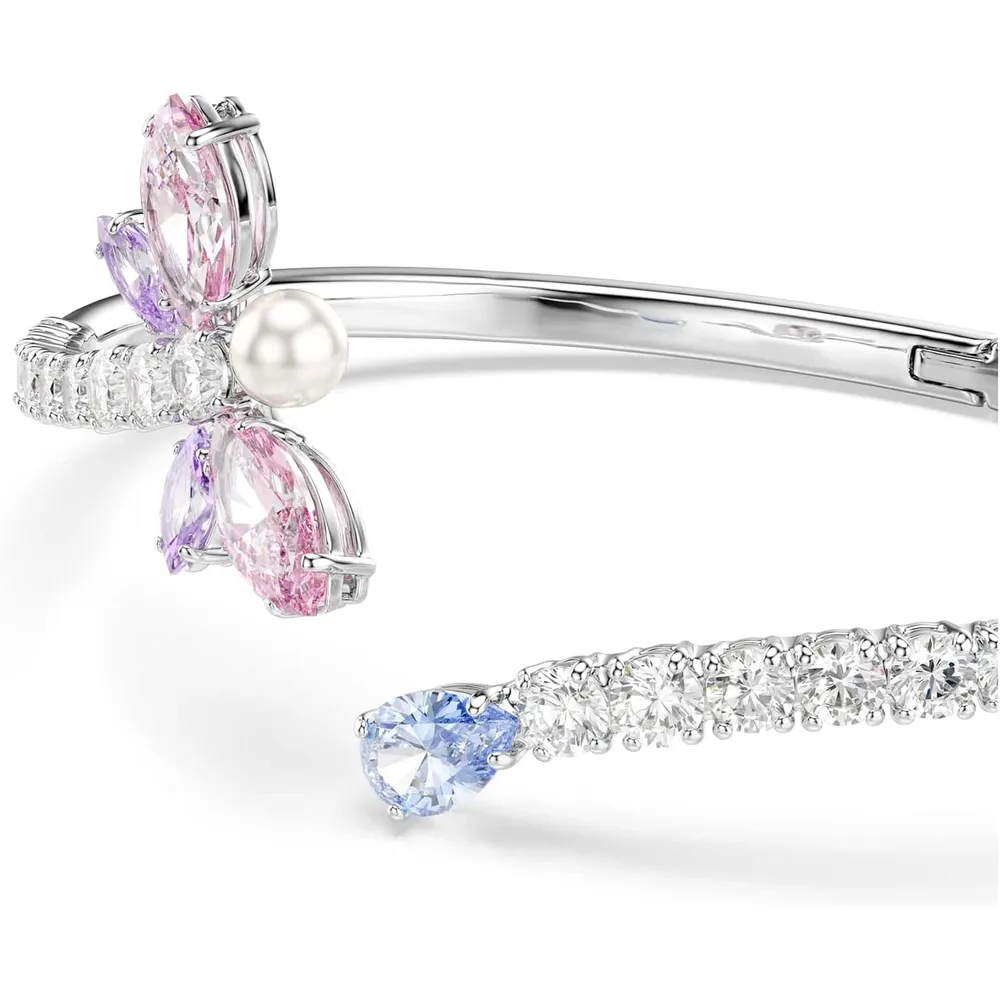 SWAROVSKI BANGLE LIBÉLULA ACABADO RODIO PARA MUJER MEDIUM | ROSA/PLATEADO