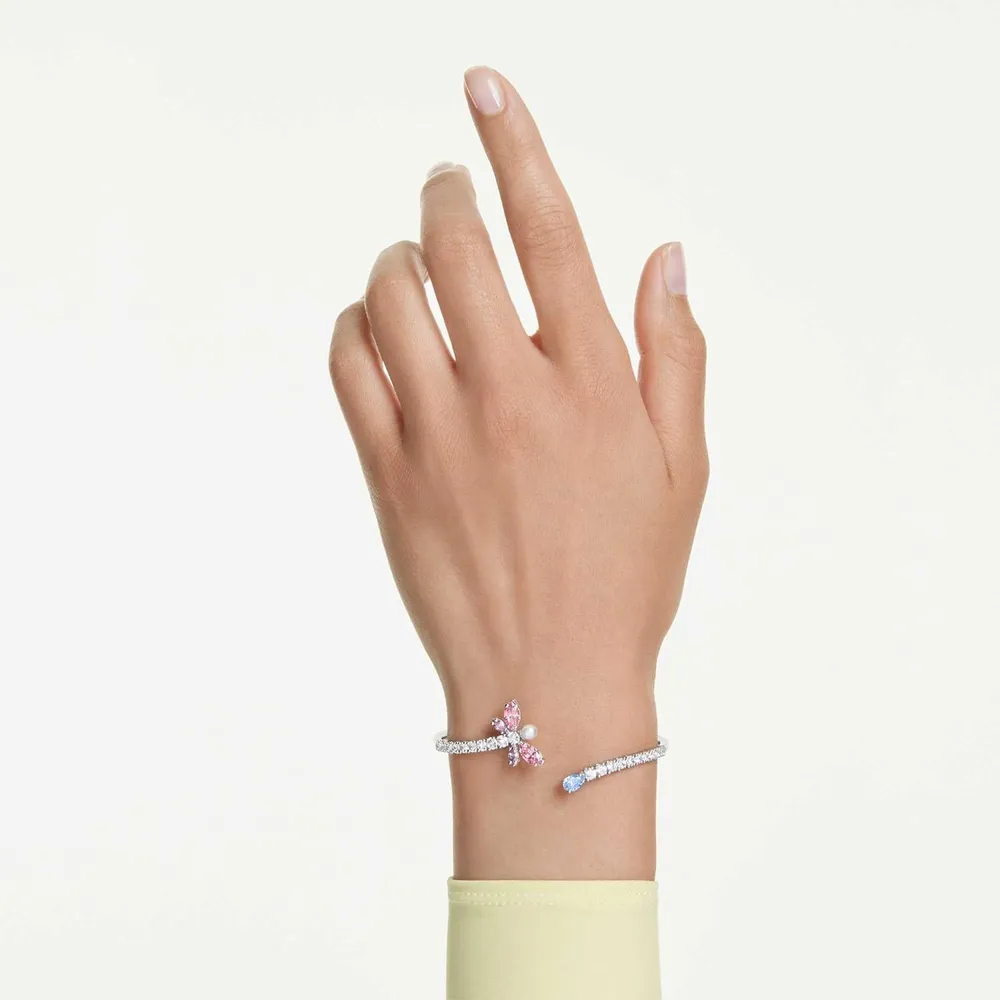 SWAROVSKI BANGLE LIBÉLULA ACABADO RODIO PARA MUJER MEDIUM | ROSA/PLATEADO