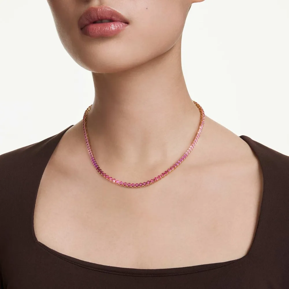 SWAROVSKI COLLAR UNA ANGELIC PARA MUJER | ROSADO / DORADO