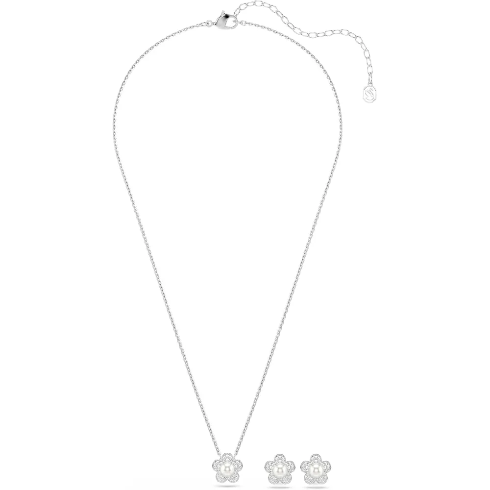 b0fyr9wj1y_1_webp.webp SWAROVSKI CONJUNTO JOYERÍA FLORES ACABADO RODIO PARA MUJER | TRANSPARENTE