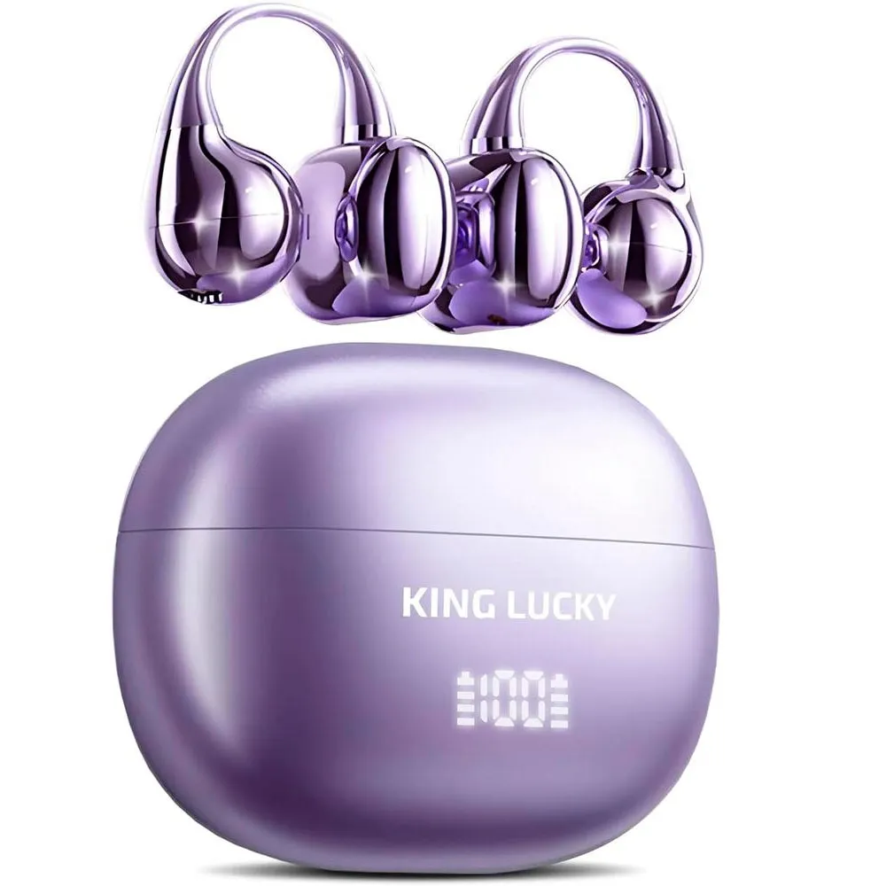 AUDÍFONOS INALÁMBRICOS KING LUCKY GEN 3 CLIP BLUETOOTH 6.0 | MORADO