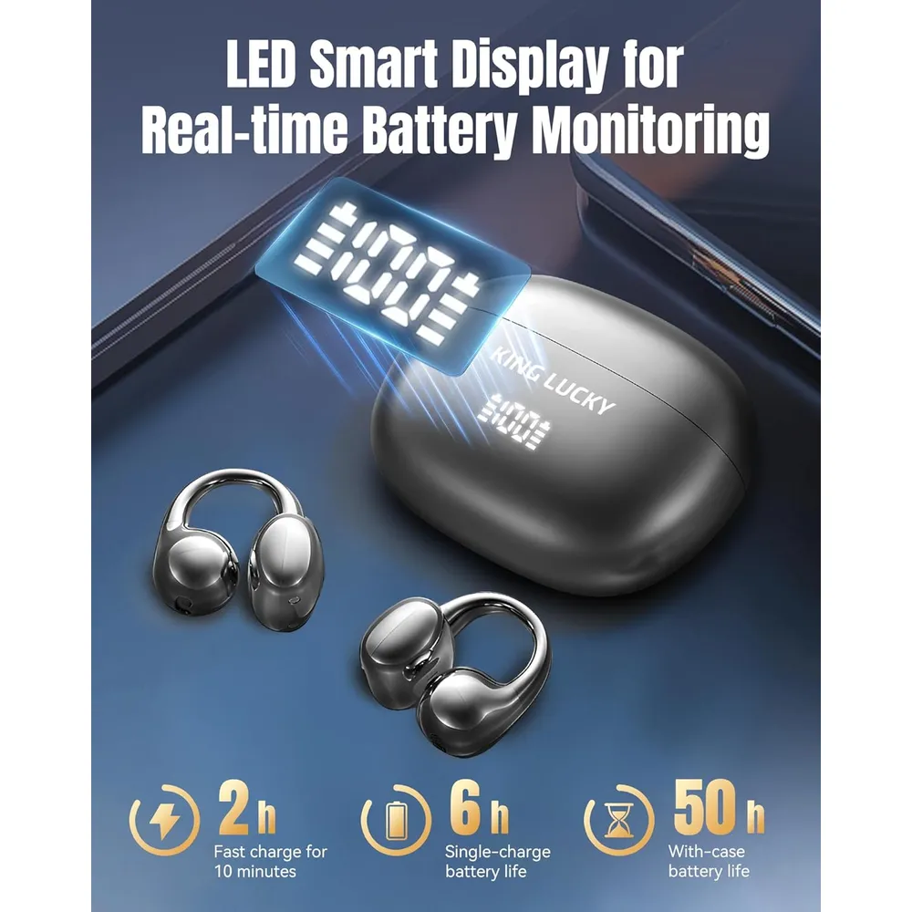 AUDÍFONOS INALÁMBRICOS KING LUCKY GEN 3 CLIP BLUETOOTH 6.0 | NEGRO