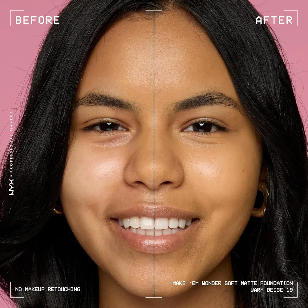 b0fzc4tcm9_2_webp.webp NYX Make 'em Wonder Base Líquida | 19 Warm Beige