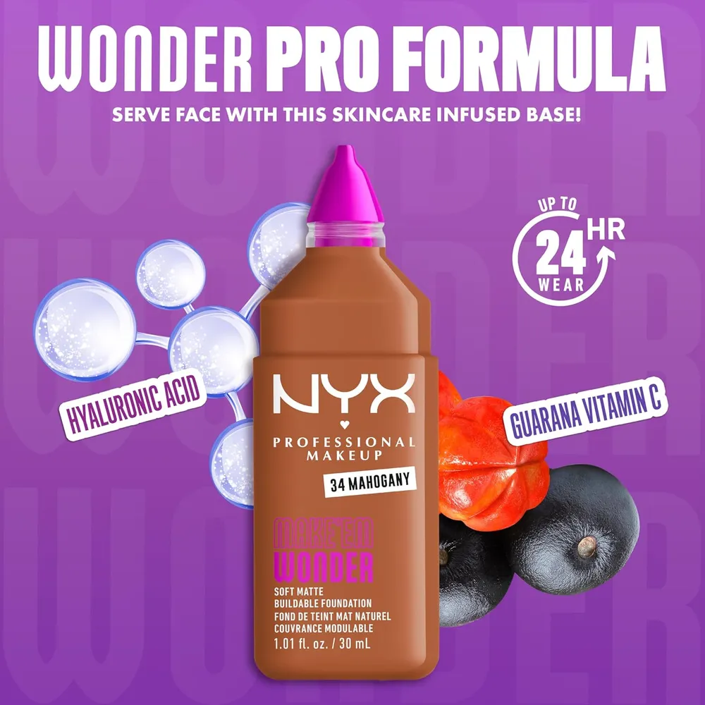 b0fzc7fpvs_3_webp.webp NYX Make 'em Wonder Base Líquida | 34 Mahogany