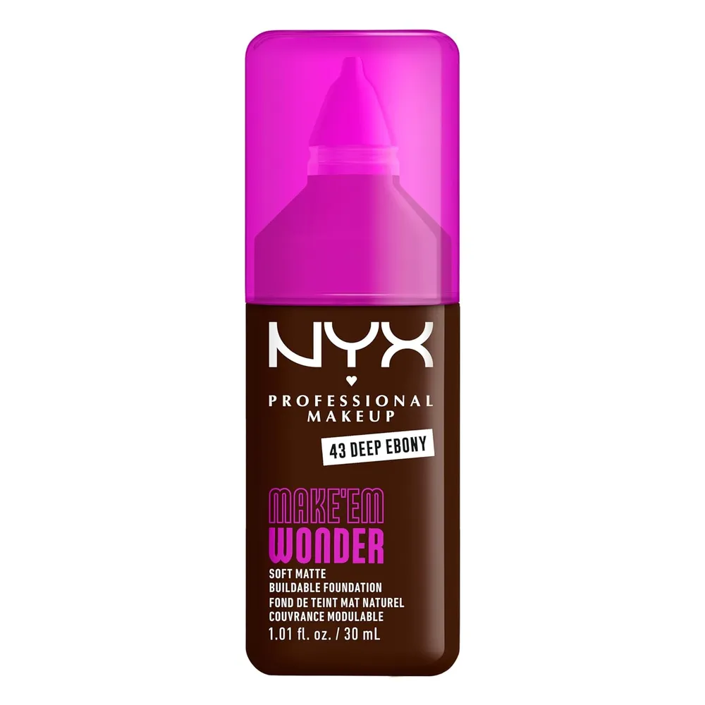 NYX Make 'em Wonder Base Líquida | 43 Deep Ebony