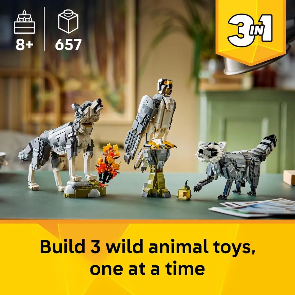 LEGO CREATOR 3 EN 1 LOBO GRIS 626 PIEZAS
