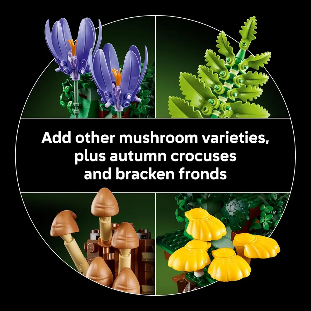 LEGO BOTANICALS SETAS DEL BOSQUE 436 PIEZAS