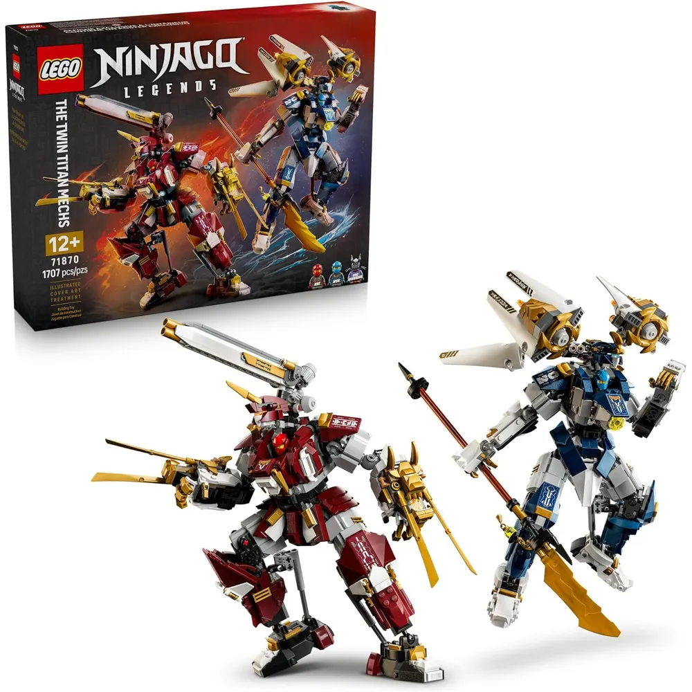 LEGO NINJAGO ROBOTS TITANES GEMELOS 1186 PIEZAS
