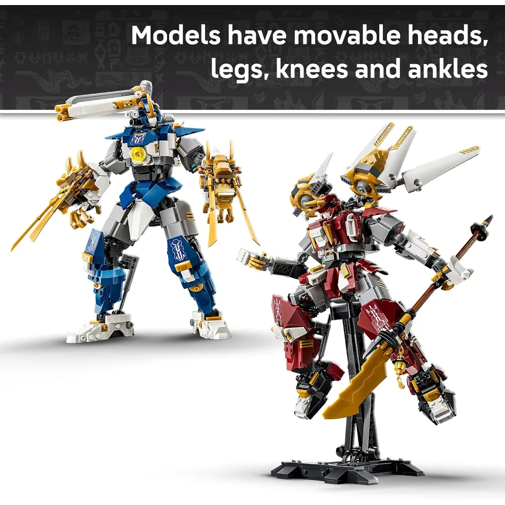 LEGO NINJAGO ROBOTS TITANES GEMELOS 1186 PIEZAS