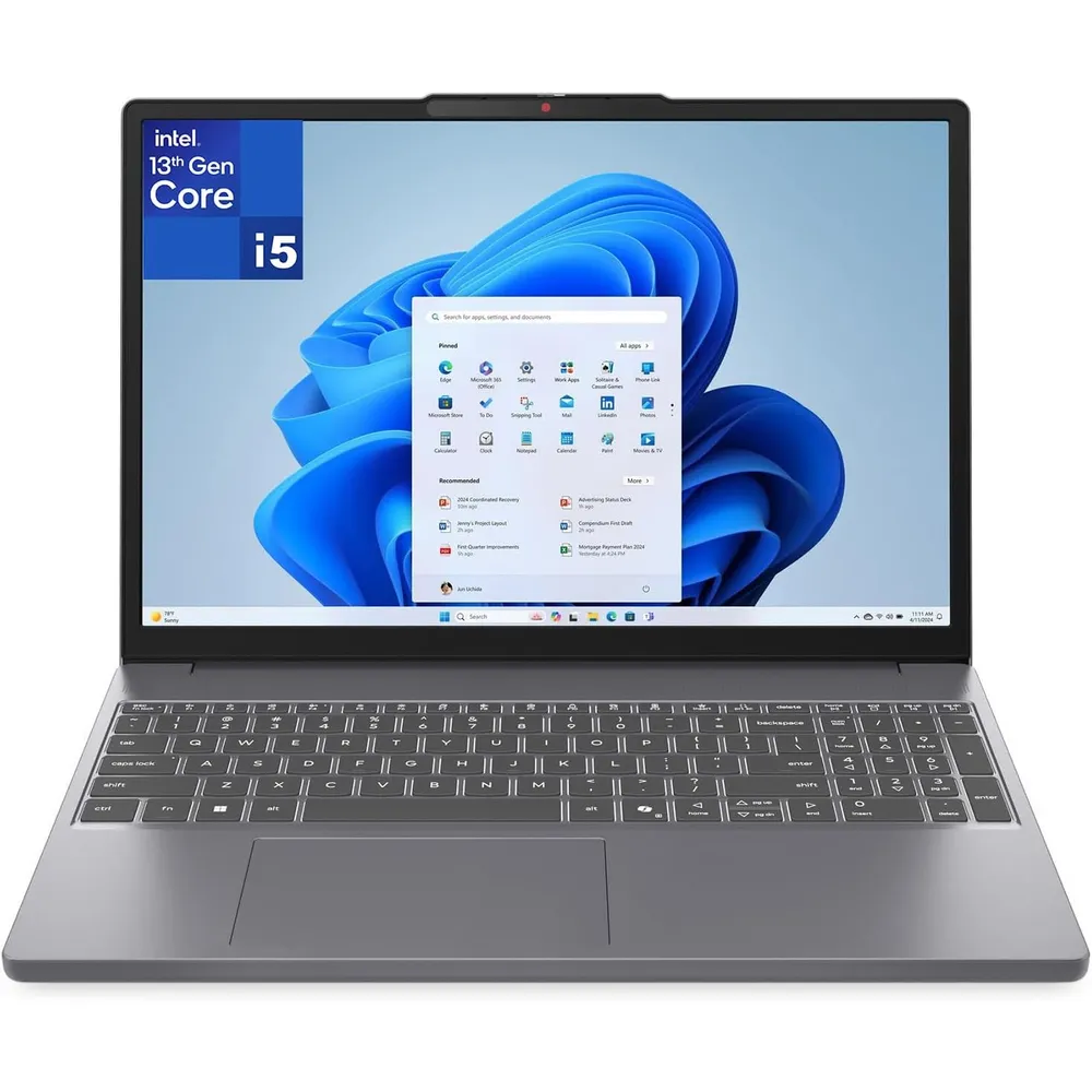 LAPTOP LENOVO IDEAPAD SLIM 3 15" FHD+ INTEL I5-13420H 16GB RAM 512GB SSD-TECLADO INGLES | MOON GREY