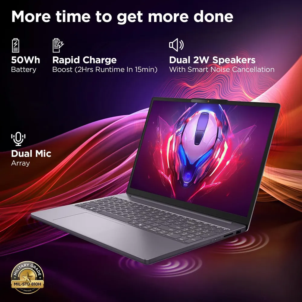 LAPTOP LENOVO IDEAPAD SLIM 3 15" FHD+ INTEL I5-13420H 16GB RAM 512GB SSD-TECLADO INGLES | MOON GREY