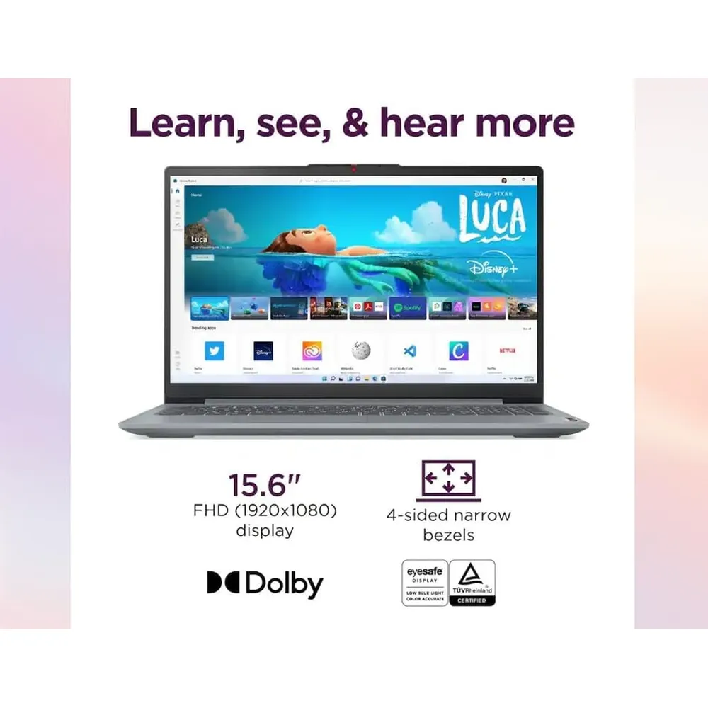 LAPTOP LENOVO 15.6" IDEAPAD SLIM 3I FHD CORE I3 8GB RAM 128GB | GRIS