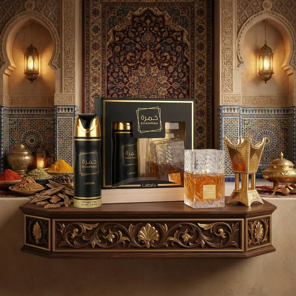SET DE PERFUME LATTAFA KHAMRAH EDP 2 PZS