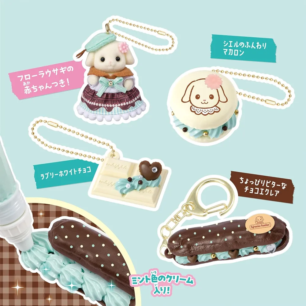 KIT SYLVANIAN FAMILIES LLAVERO WHIPPLE CHOCOLATE Y MENTA