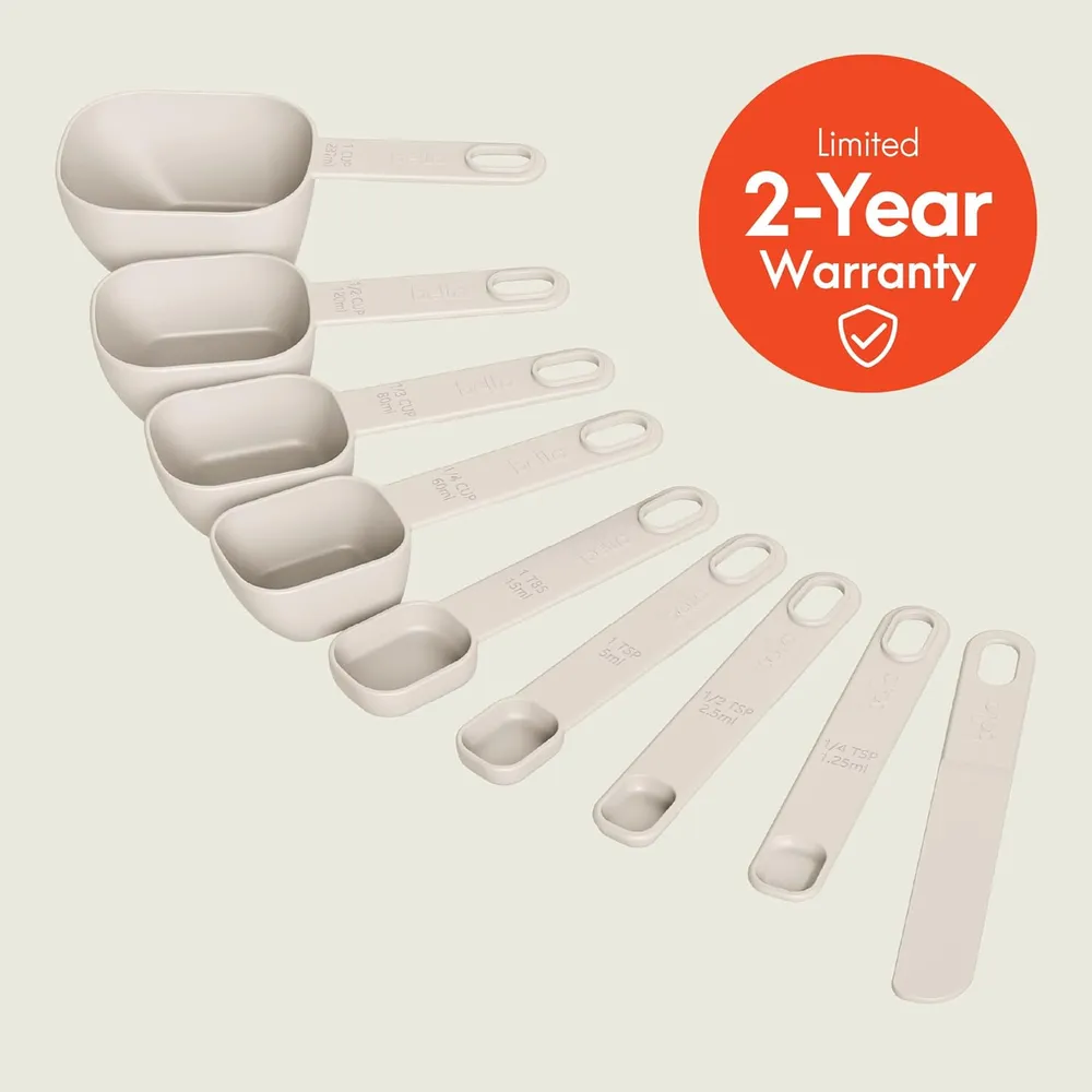 SET DE TAZAS Y CUCHARAS MEDIDORAS 9 PIEZAS BELLA