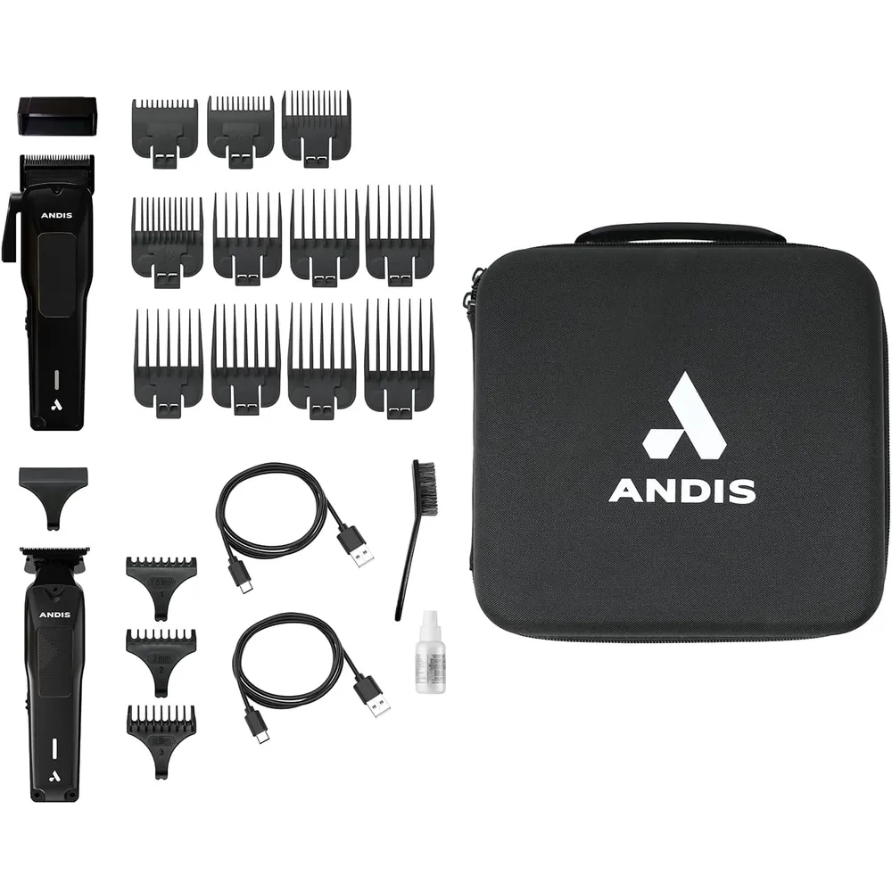 CORTADORA DE CABELLO ANDIS PHENOM 563534 INALÁMBRICA KIT | NEGRO