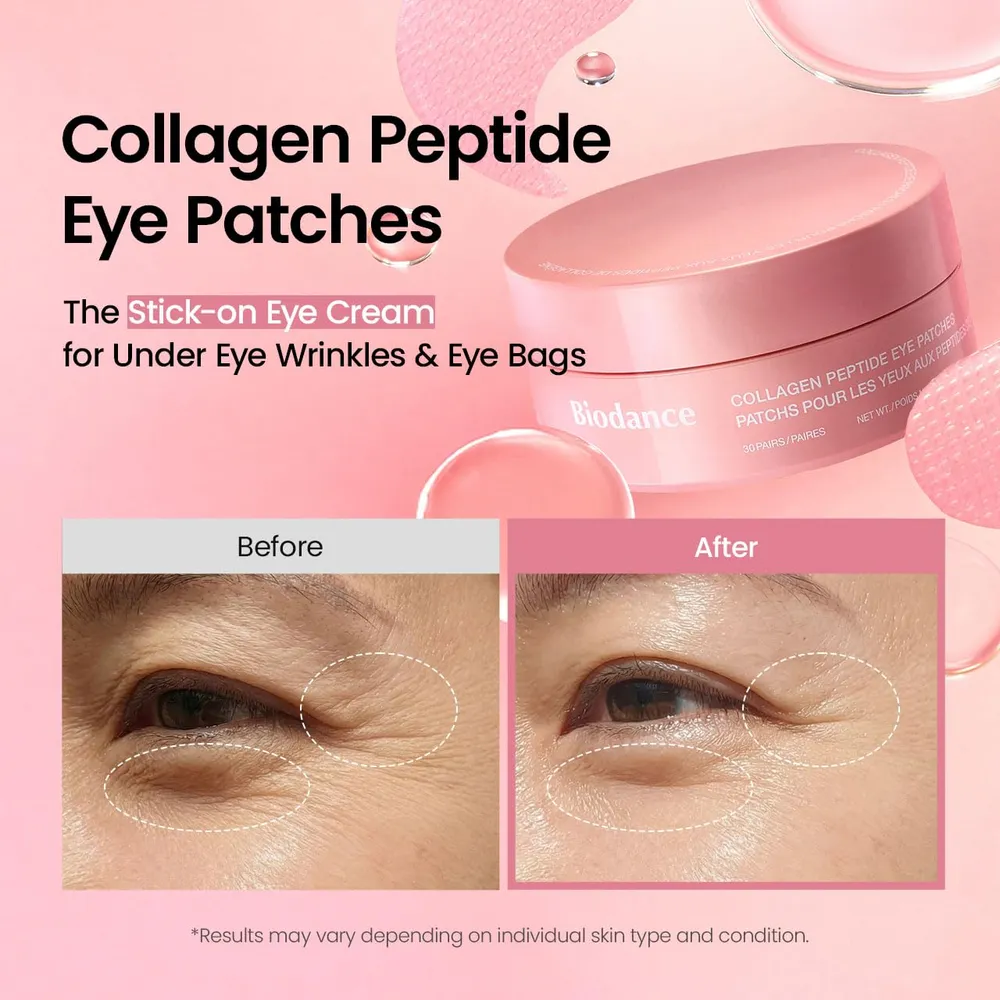 BIODANCE PARCHES PARA OJOS COLÁGENO Y PÉPTIDOS 30 PARES