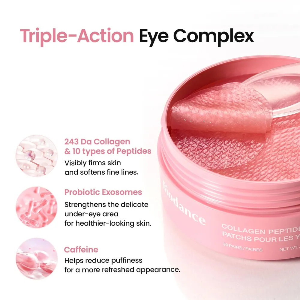 BIODANCE PARCHES PARA OJOS COLÁGENO Y PÉPTIDOS 30 PARES
