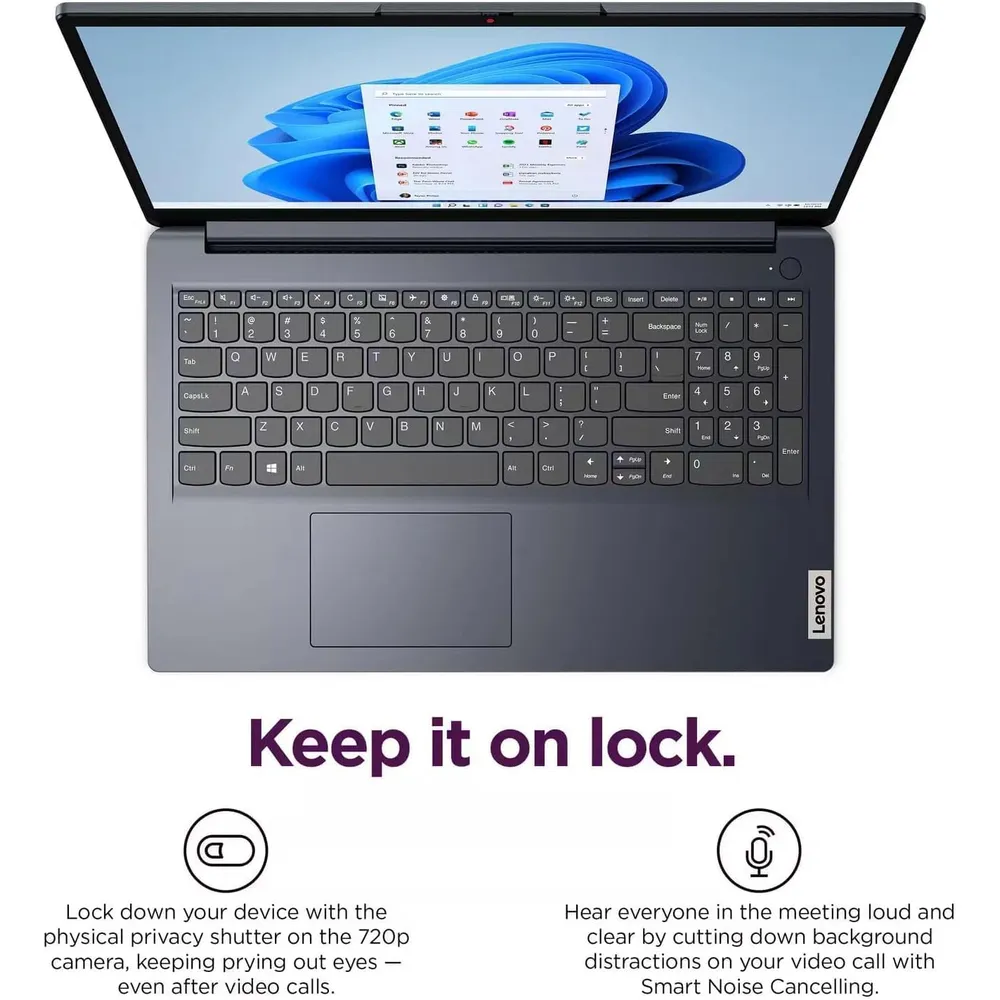 LAPTOP IDEAPAD 1I I5-1334U LENOVO 15.6" 1TB SSD 40GB RAM W11 PRO - TECLADO INGLÉS | ABYSS BLUE
