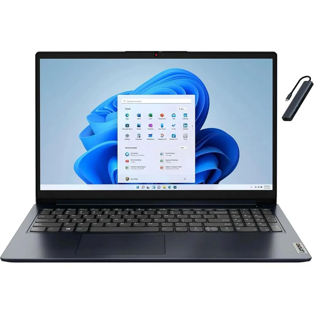 LAPTOP IDEAPAD 1I I5-1334U LENOVO 15.6" 1TB SSD 16GB RAM W11 PRO - TECLADO INGLÉS | ABYSS BLUE